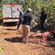 Bombeiros realizam operação de busca em área de mata em Nossa Senhora do Livramento para localizar homem desaparecido.