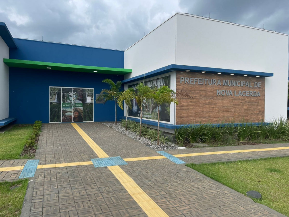 Fachada da Prefeitura de Nova Lacerda/MT